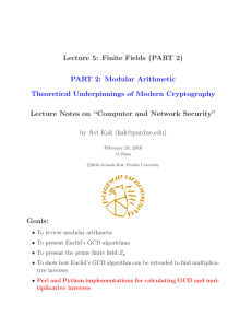 Lecture 5: Finite Fields (PART 2)