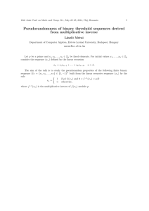 Pseudorandomness of binary threshold sequences derived from