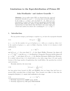Limitations to the Equi-distribution of Primes III