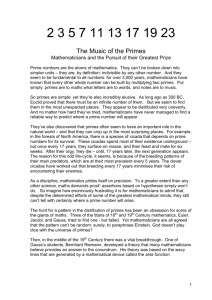 The Music of the Primes - The Faculty of Mathematics, Computing