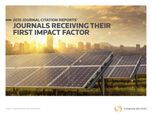 journals receiving their first impact factor