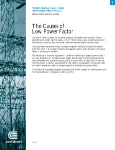 The Causes of Low Power Factor