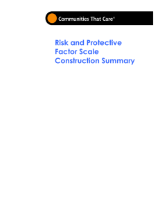 Risk and Protective Factor Scale Construction Summary