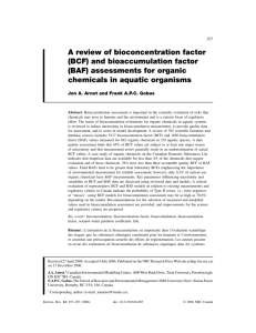 A review of bioconcentration factor (BCF)