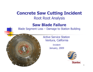 Concrete Saw Cutting Incident