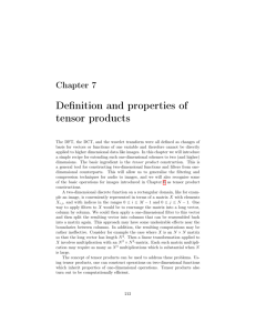 Definition and properties of tensor products