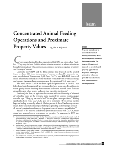 Concentrated Animal Feeding Operations and Proximate Property