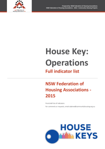 House Key: Operations - NSW Federation of Housing Associations