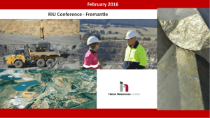 HRR Corporate Presentation at RIU Conference Presentation