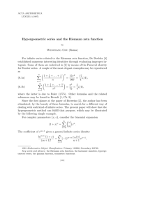 Hypergeometric series and the Riemann zeta function