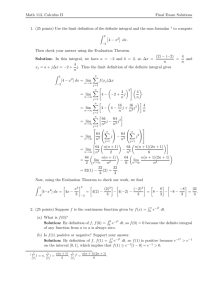 Math 113, Calculus II Final Exam Solutions 1. (25 points) Use the