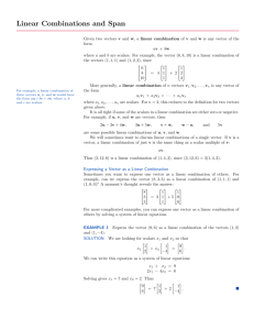 Linear Combinations and Span (Revised)