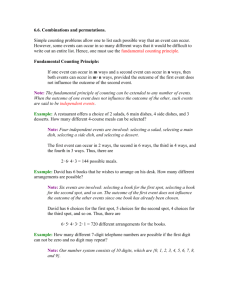 6.6. Combinations and permutations. Simple counting problems