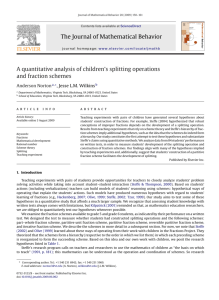 A quantitative analysis of children`s splitting operations and fraction