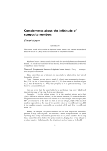 Complements about the infinitude of composite numbers