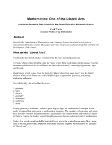 Mathematics: One of the Liberal Arts