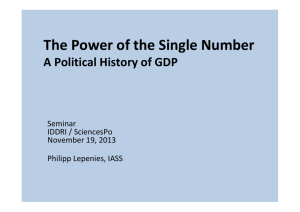 The Power of the Single Number A Political History of GDP