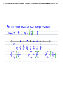 12.13 Notes 3.8 mixed numbers and improper fractions complete