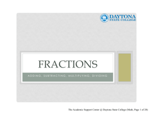 fractions - Daytona State College