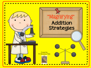 Magnifying Addition Strategies