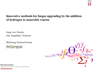Innovative methods for biogas upgrading by the addition of