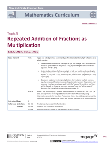 Repeated Addition of Fractions as Multiplication