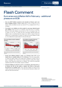 Flash Comment: Euro area core inflation fell in February – additional