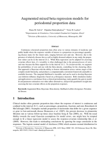 Augmented mixed beta regression models for periodontal proportion