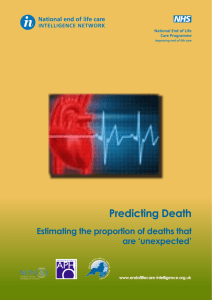 Predicting Death: Estimating the proportion of deaths that are