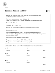 R7-3 Common Factors and GCF (p. 215)