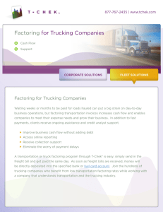 Factoring for Trucking Companies