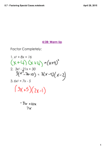 8.7 - Factoring Special Cases.notebook