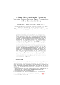 A Linear-Time Algorithm for Computing Inversion Distance between