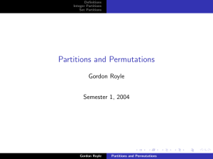 Partitions and Permutations