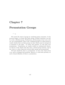 Chapter 7 Permutation Groups