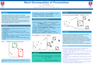 Block-Decomposition of Permutations - Ruth Hoffmann