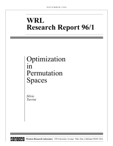 Optimization in Permutation Spaces