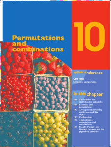Permutations and combinations