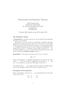 Permutations and Rejewski`s Theorem