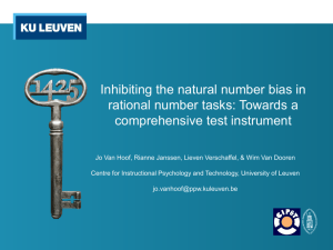 Inhibiting the natural number bias in rational number tasks: Towards