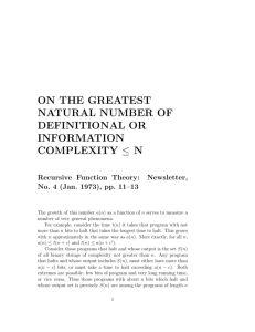 on the greatest natural number of definitional or information