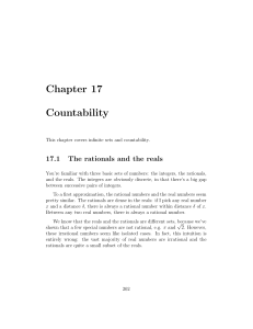 Chapter 17 Countability