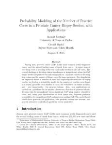 Probability Modeling of the Number of Positive Cores in a Prostate