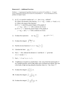 Homework 3 – Additional Exercises 1. (a) If a is a positive number