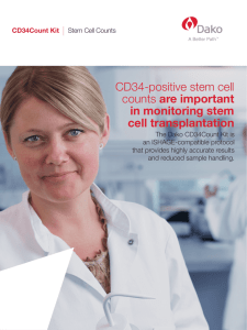 CD34-positive stem cell counts are important in monitoring stem cell