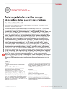 Protein-protein interaction assays: eliminating false positive