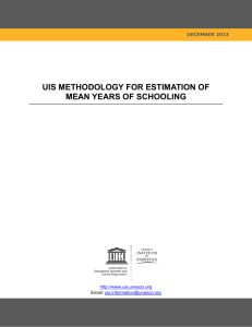 uis methodology for estimation of mean years of schooling