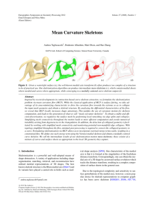 Mean Curvature Skeletons - Computing Science