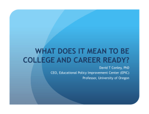 what does it mean to be college and career ready?