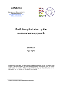 Portfolio-optimization by the mean-variance